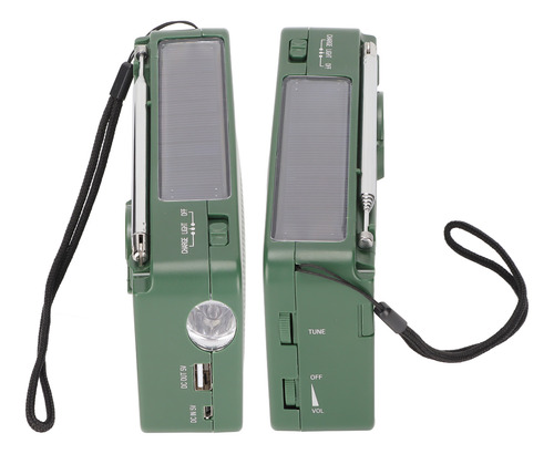 Linterna De Manivela Solar Radio 1led Linterna De Radio De