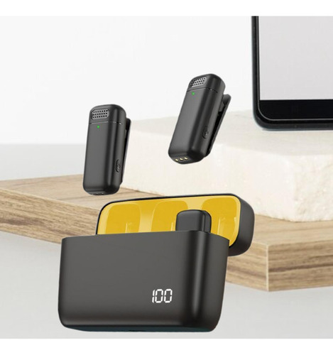 Lavalier Micrófono Lapela De Ruido De Amarillo Negro Tipo C
