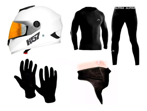 Casco Integral Halcon H57 + Combo Termico Invierno Sti Cuota