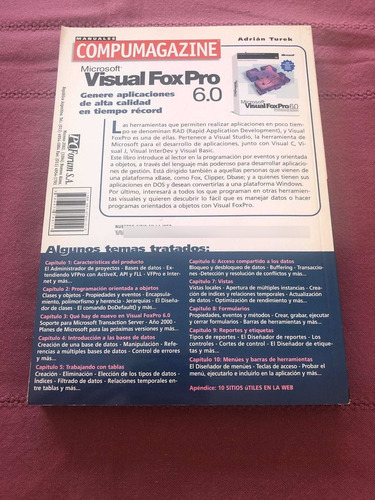 Microsoft. Visualfoxpro 6.0. Adrian Turek. (Usado)