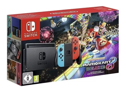 Console Nintendo Switch 32gb + Mario Kart 8 Deluxe - Neon