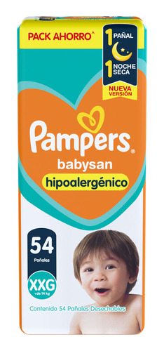 Pañales Pampers Babysan Xxg 54 un