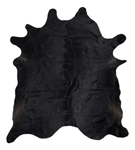 Alfombra De Piel De Vacuno Negra Maciza Gaucho Cowhides