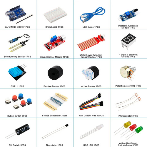Kit De Inicio Para Arduino Uno R3 Placa Incluye Caja