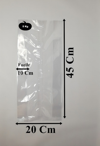 Ciento Bolsa Sello De Fondo 20x10x45 Cm (5 Kg.)