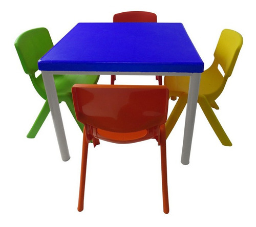 Combo Mesa Infantil Andy + Sillas Andy Multicolor