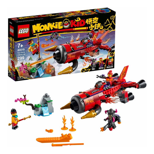 Lego Monkie Kid Red Son's Inferno Jet 80019 Kit De Co Fr32ee