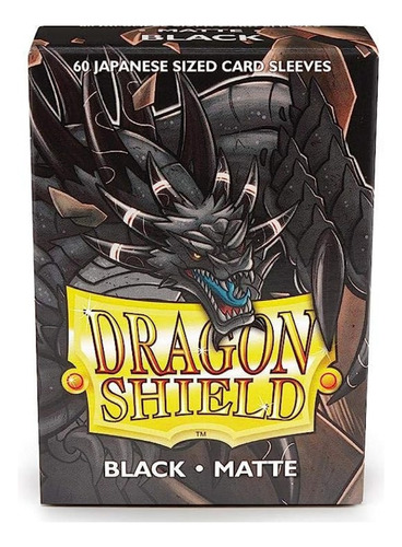 Micas Dragon Shield Black Matte. Tamaño Yugioh! 60 Piezas