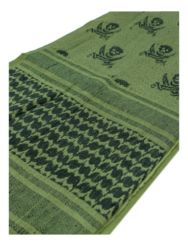 201-p Shemagh 100% Algodón Pirate Marca Condor Neg/ver Pirate Unitalla