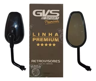 Retrovisor Gvs Mod Harley Davidson Preto Convexa Intuder Par