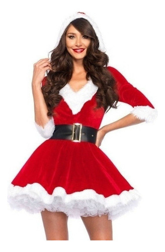 Nuevo Trajes Miss Santa Claus Mujer Vestidos Navidad