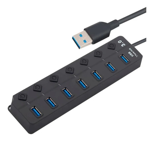 Hub Usb Multiplicador 7 Puertos Usb 3.0 Zapatilla Noga Ngh46