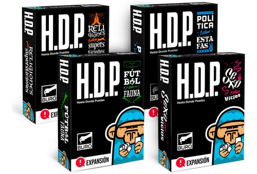 Pack Expansiones Tematicas Para El Juego De Cartas Hdp Buro