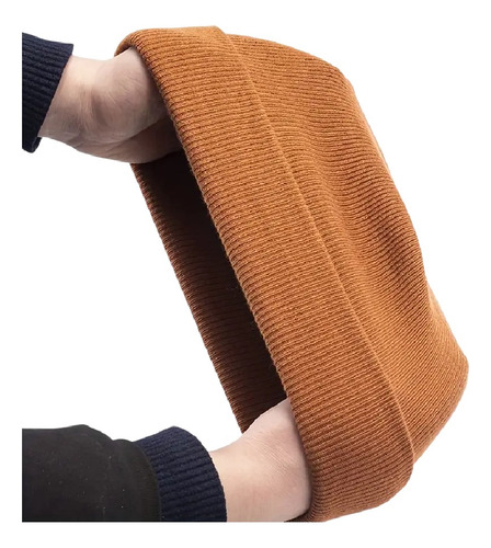 Gorro Lana Tejido Abrigado Liso Moda Unisex. Terracota Único Lisa