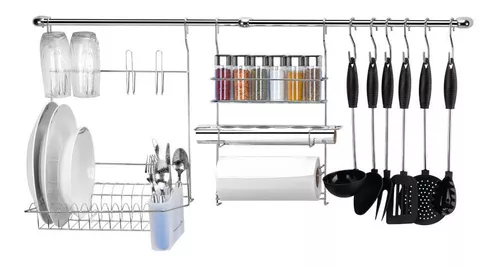 Organizador de Cozinha Arthi Kit 9 de Aço Cook Home