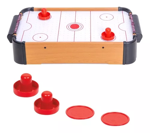 Mini Mesa Hockey Brinquedo Róquei Madeira Jogo de Tabuleiro Infantil