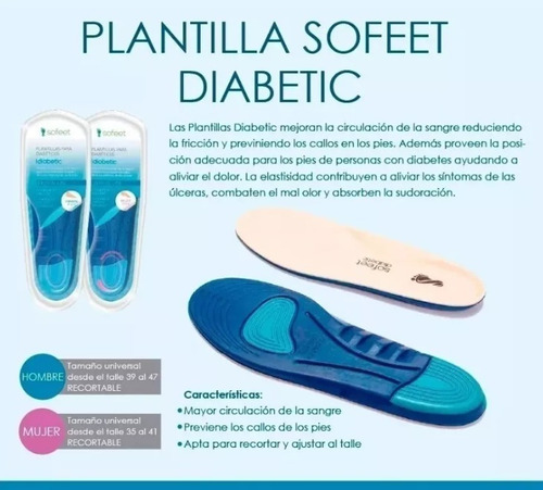 Imagen 4 de 5 de Plantilla Descanso Sofeet Pie Diabetico Diabetes - Olivos
