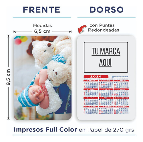 Almanaque Bolsillo C/publicidad X100u