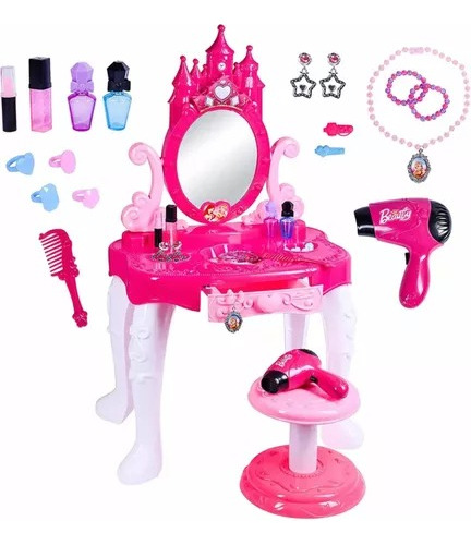 Juego Tocador De Niñas Con Espejo Accesorios De Princesa