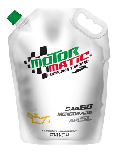 Aceite P/motor Sae 60 Motor Matic 4litros Caja C/ 3 Galones