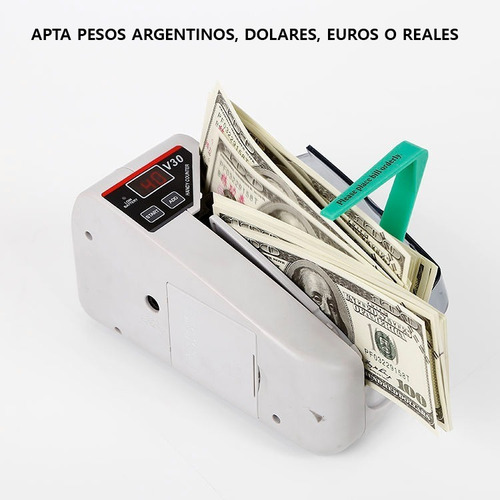 Imagen 2 de 10 de Contadora Billetes Portatil Maquina Contar Dinero + Funda