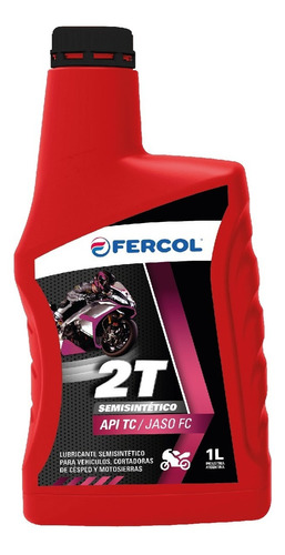 Aceite 2t Semisintetico Fercol Para Motos Botella De 1 Lt