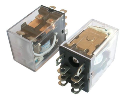 4 Pzs Relevador Encapsulado Jqx-13fl 10a 127vca Base Ptf08a