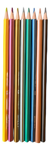 Colores Metalicos Triangulares Shely C/8 De Colores Surtidos