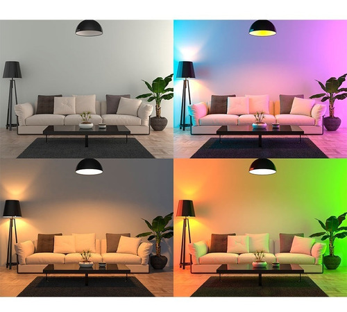 Lampara Focos 9 Watts Wifi Smart Colores App Programable Rgb