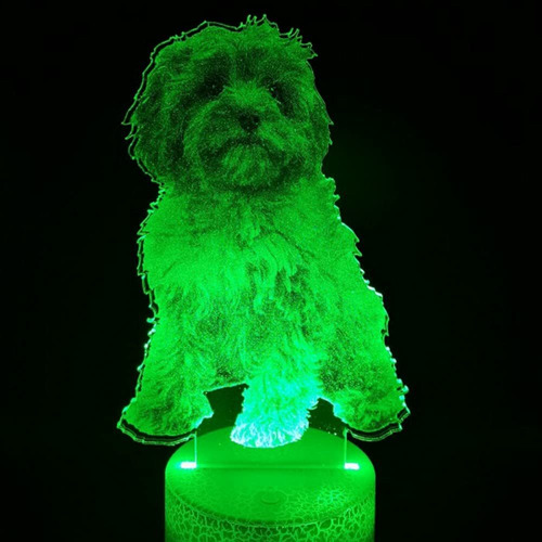 Lampara Luz Nocturna 3d Diseño Animal Perro 7 Color