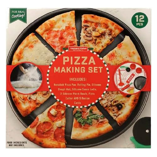 Set De 12 Piezas Hacer Pizzas Reales Recetas Niños