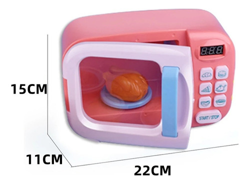 Juego De Horno Microondas Electrónico Para Niños De 13 Pieza
