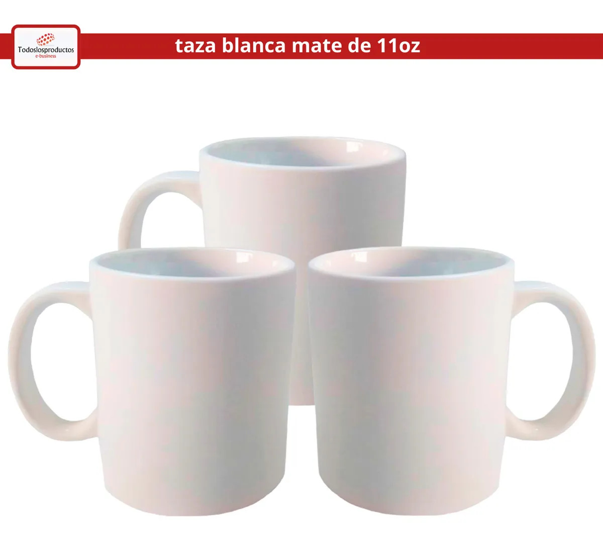 Taza Tlp Matte 325ml Cilíndrica Para Sublimar Con 12 Color Blanco