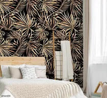 Comprar Vinilos Murales Empapelados Estampado Tropical Flores Hojase