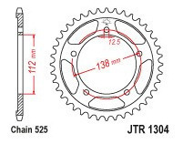 Imagem 2 de 2 de Jt Sprockets Coroa Honda Cb650f (14-18) Jtr1304-42 Dentes