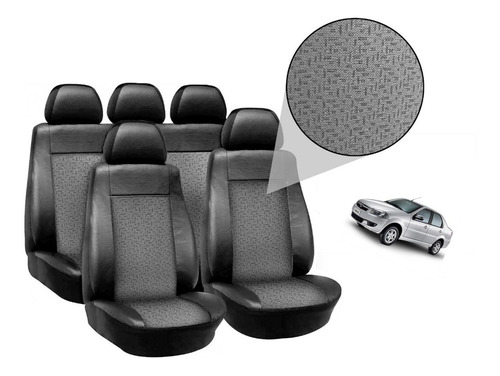 Juego Fundas Asientos P/ Fiat Siena C/ Jackard Premium