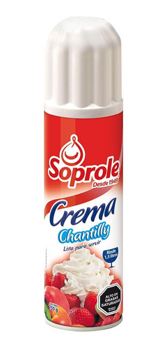 Crema Chantilly Soprole Light Botella Spray 250 G