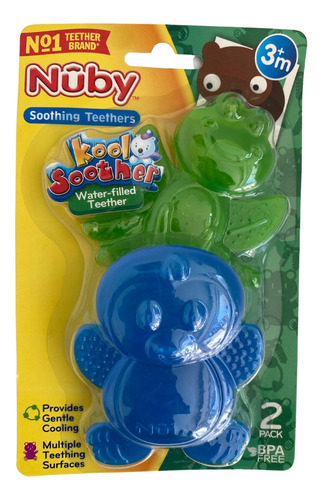 Mordedera Calmante Nuby Kool Soother +3m, 2 Piezas