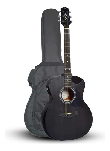 Violão Seizi Nagoya Eletroacústico Open Pore Black Com Bag