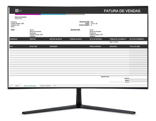 Planilha Fatura De Vendas Em Excel