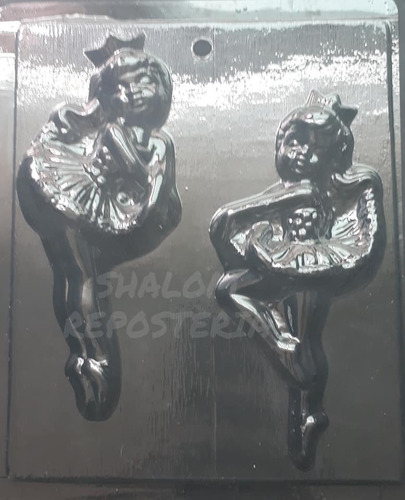 Imagen 1 de 3 de * Molde Chocolate 2 Bailarinas De Ballet Tutu Yeso Jabon