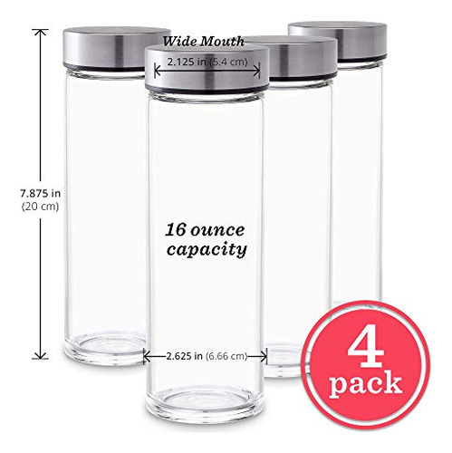 Botellas De Zumo Paquete De 4 Botellas De Vidrio Con Tapa P