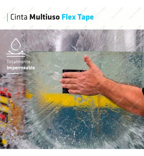 Imagen 4 de 10 de Cinta Multiuso Flex Tape Pega Todo Autofusion Negro 7.2