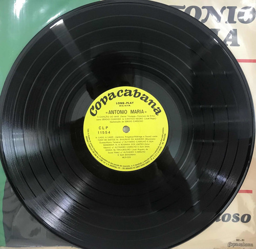 Lp Novela Antônio Maria C/ Sérgio Cardoso - Tupi - 1968 - Mv (Usado)