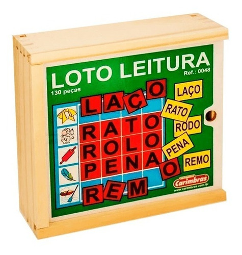 Loto Leitura Brinquedo Educativo Pedagógico Jg Alfabetização