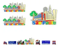 Comprar 12 Imãs Emborrachados - Cidade De São Paulo Souvenir
