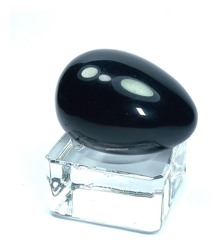Imagen 2 de 6 de Huevo Obsidiana + Base, Reiki, Ioni - - Yoni - Varanasi