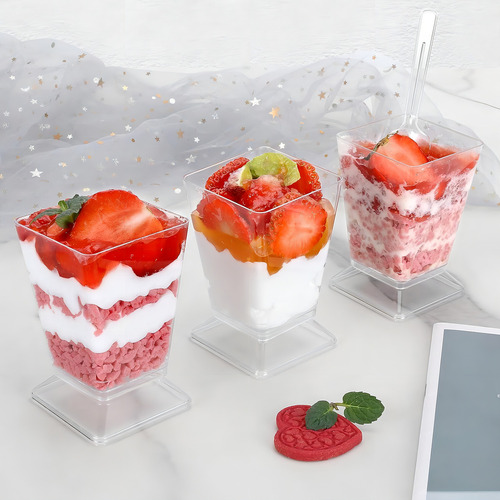 20 Vasos Para Postres Utensilio Reposteria Set De Vasos Shot