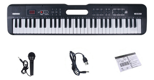 Teclado Electrónico Portátil De 61 Teclas Para Música Digita