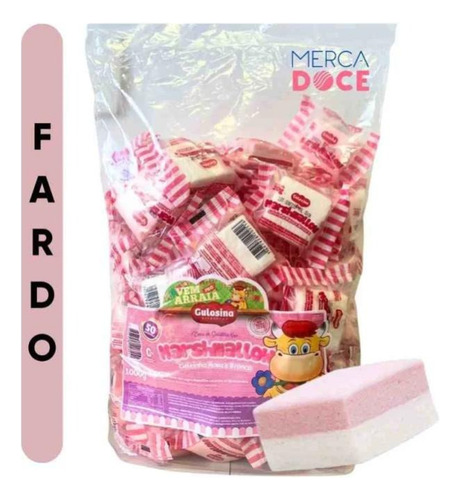 Doce Marshmallow Tipo Mocotó Gulosina Fardo C/ 50un 1kg